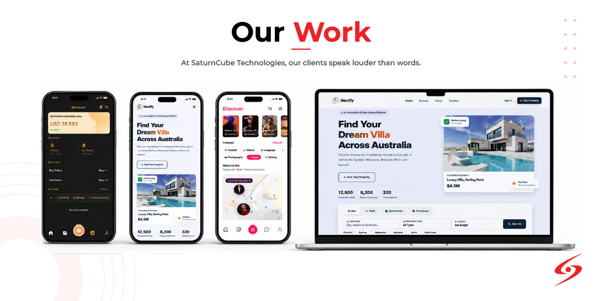 Our Work & Portfolio — Saturncube Technologies